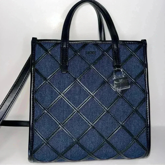 Dkny Handbags - DKNY Maze Denim Mini Crossbody Bag